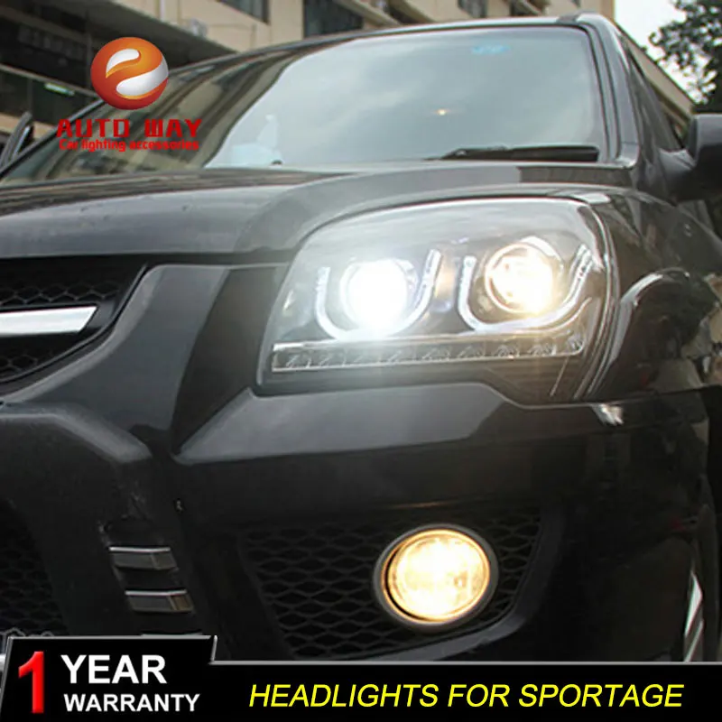 Чехол для автомобильных фар Kia Sportage фары 2009 2011 светодиодный DRL Объектив