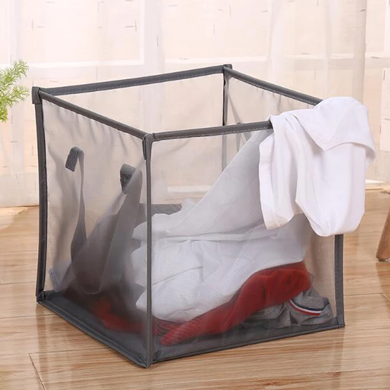 Practical Black Folding Magic Dirty Clothes Blue Underwear Storage Basket Home Daily Necessities Clothes Storage Bag