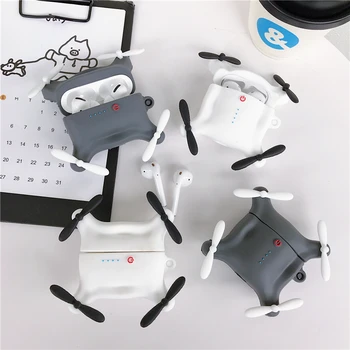 

Earphone Case For Airpods Case Silicone UAV Pilot-less Airplane Model Soft Headphone Case for Apple Air Pods Protective Cover