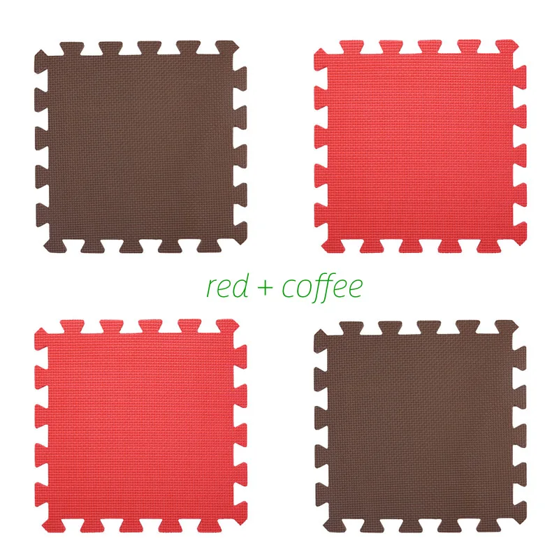 red coffee 10 шт., коврик-пазл из пенопласта, детские коврики, детский коврик для пола, коврик для игр из пенопласта, ковер для детей, блокирующий упражнения, напольная плитка PX15 - Цвет: red coffee