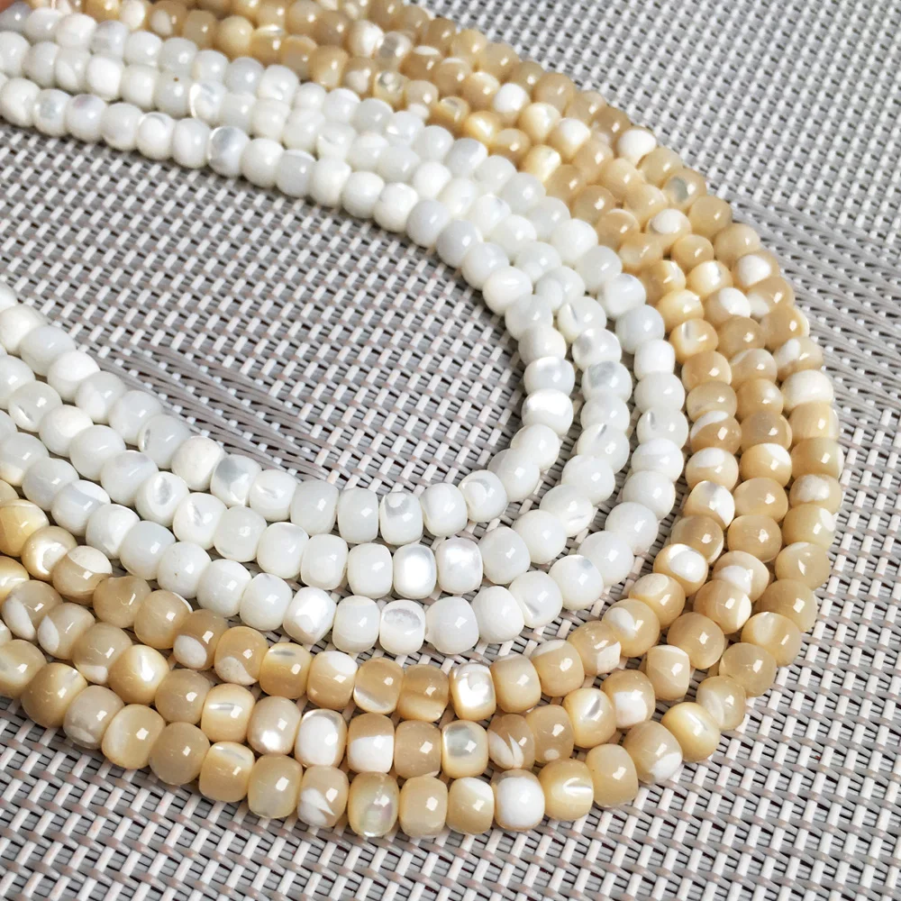 Shell beads Natural Shell Beading Round Mother of Pearl Loose Beads for Jewelry Making