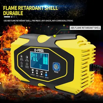 

12V/6A - 24V/3A Full Automatic Car Battery Charger with LCD Screen Charge Maintain Power Pulse Repair Chargers Battery-chargers