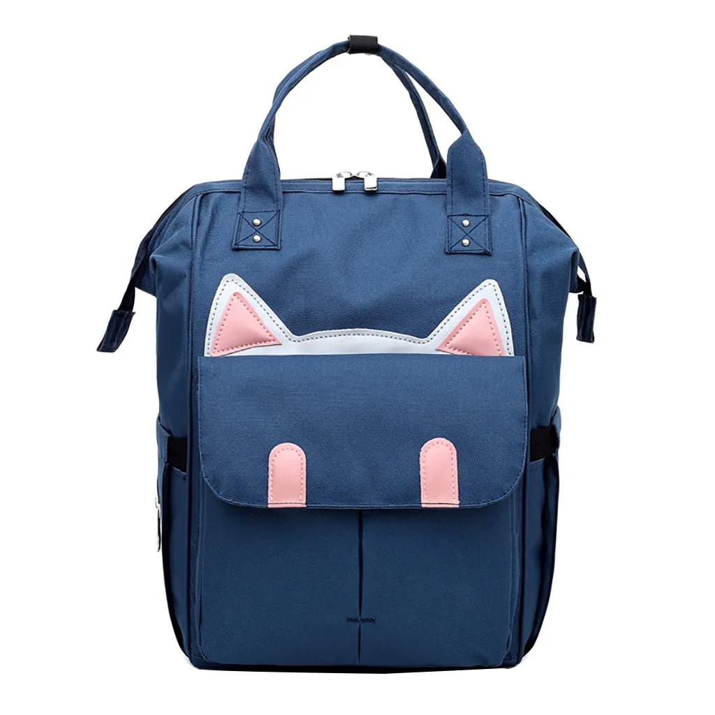 Kawaii Cat шаблон Школьный Рюкзак Для Подростка Оксфорд большой емкости легкий портативный Открытый путешествия рюкзак для женщин Bolsa