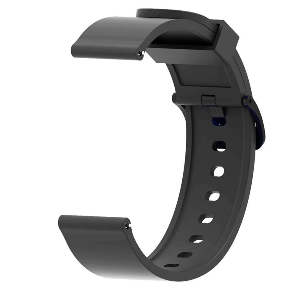Мягкие силиконовые спортивные часы ремешок для Xiaomi Huami Amazfit Bip браслеты Смарт-часы 20 мм сменный ремешок Smartwatch аксессуары - Цвет ремешка: black