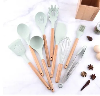 

High Quality Silicone Kitchen Silverware Kit 9 Pieces Set Non-toxic and Odor-free Easy to Clean