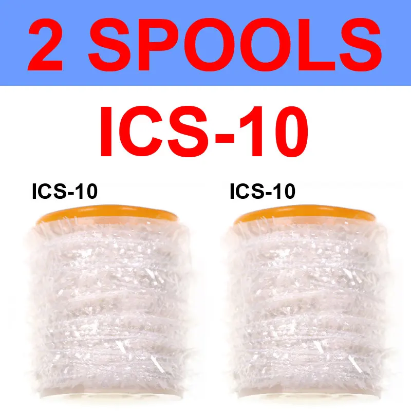 ICS10 2 катушки мушек лед синель Стример Летать Марабу джиг блесна Айс джиг материал для вязания мушек - Цвет: ICS10