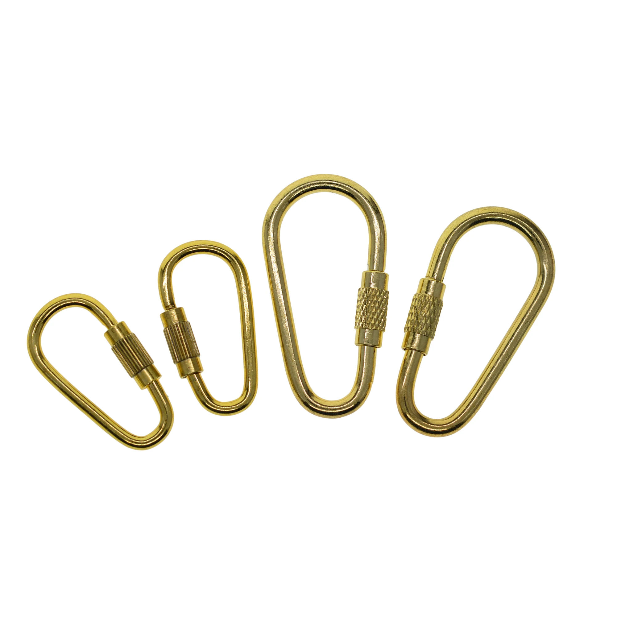  FASHEWELRY 10Pcs Brass Screw Carabiner Lock Charms