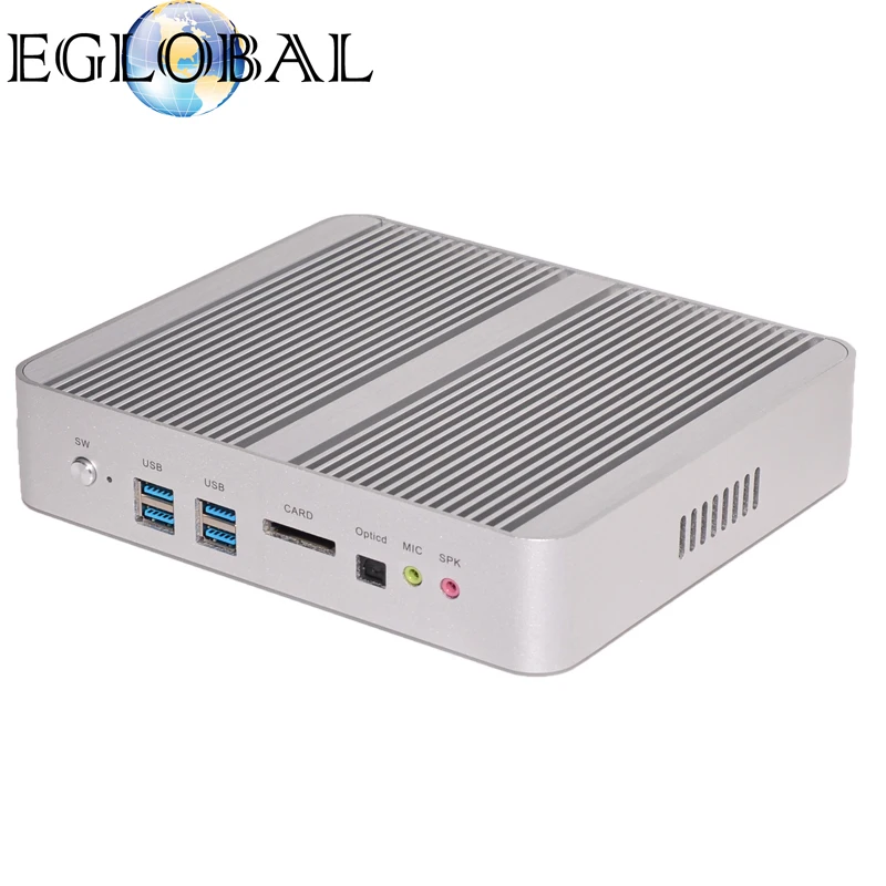 Ультратонкий мини-ПК Intel Core i5/i7 неттоп Barebone мини-компьютер Dual Lan Dual HDMI 8* USB оптическая sd-карта тонкий ПК