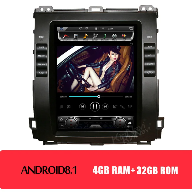 KiriNavi 10," 1 Din Android 8,1 Автомагнитола для Toyota Prado Автомобильный Gps навигатор Android Dvd мультимедийный плеер Авто радио wifi 4G - Цвет: Android Car Radio