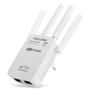 

1200Mbps Wifi Repeater Dual Band AC 2.4G / 5G Bridge Connection Signal Amplifier For Router PC Laptop Mobile phone Net Work