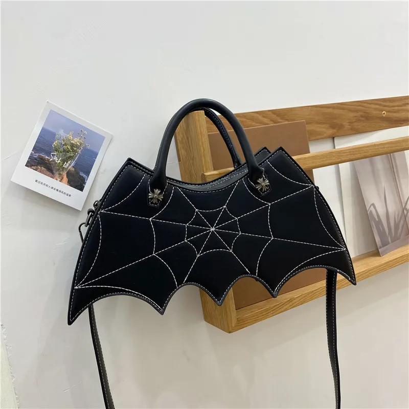 

Luxury Designer Handbags for Women 2023 Leather Shoulder Bag Woman Fashion Black Bat Funny Cute Cartoon Summer Satchel female