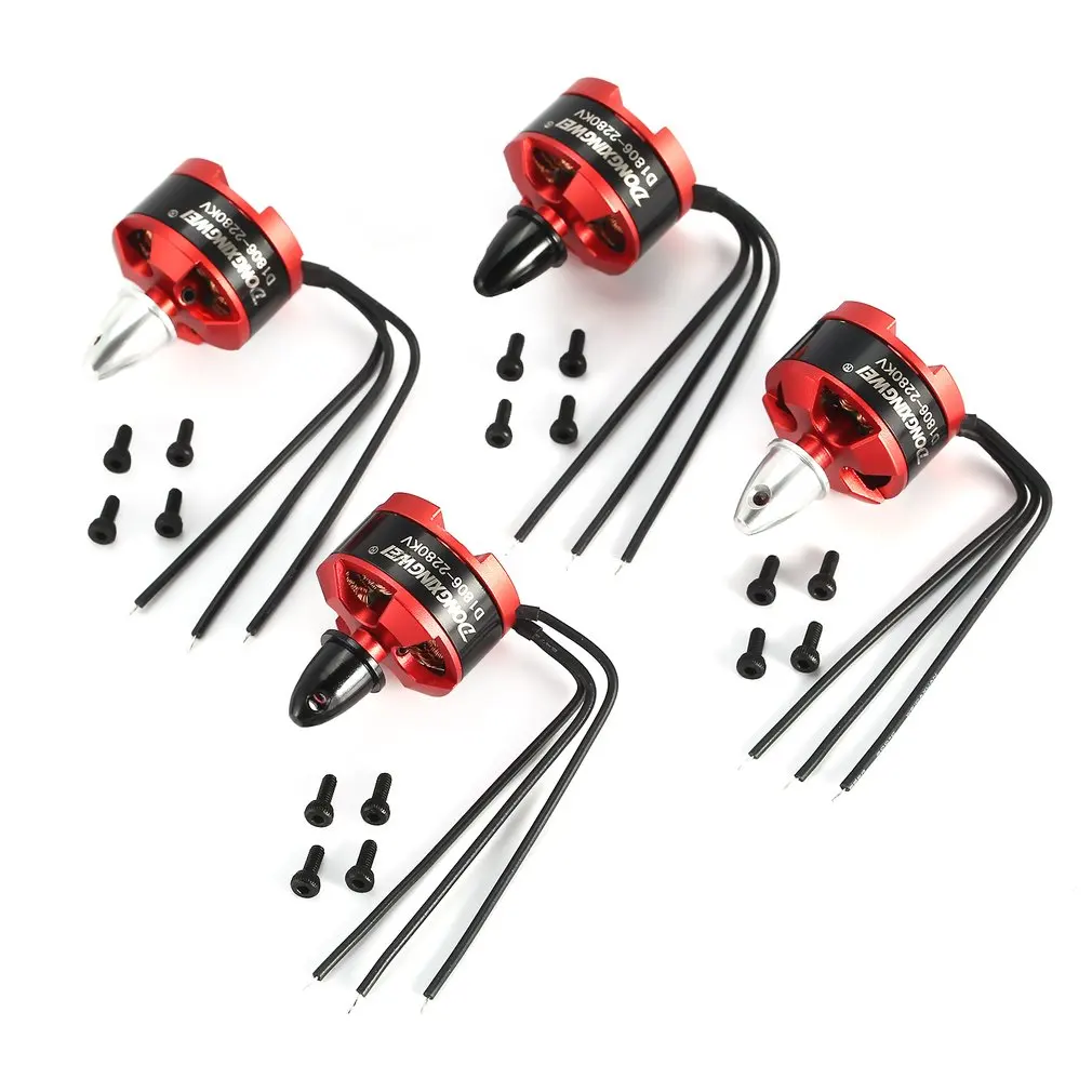 

Newest High Quality 4PCS Racerstar Racing Edition 1806 BR1806 2280KV 1-3S Brushless Motor CW/CCW For QAV250 ZMR250 260