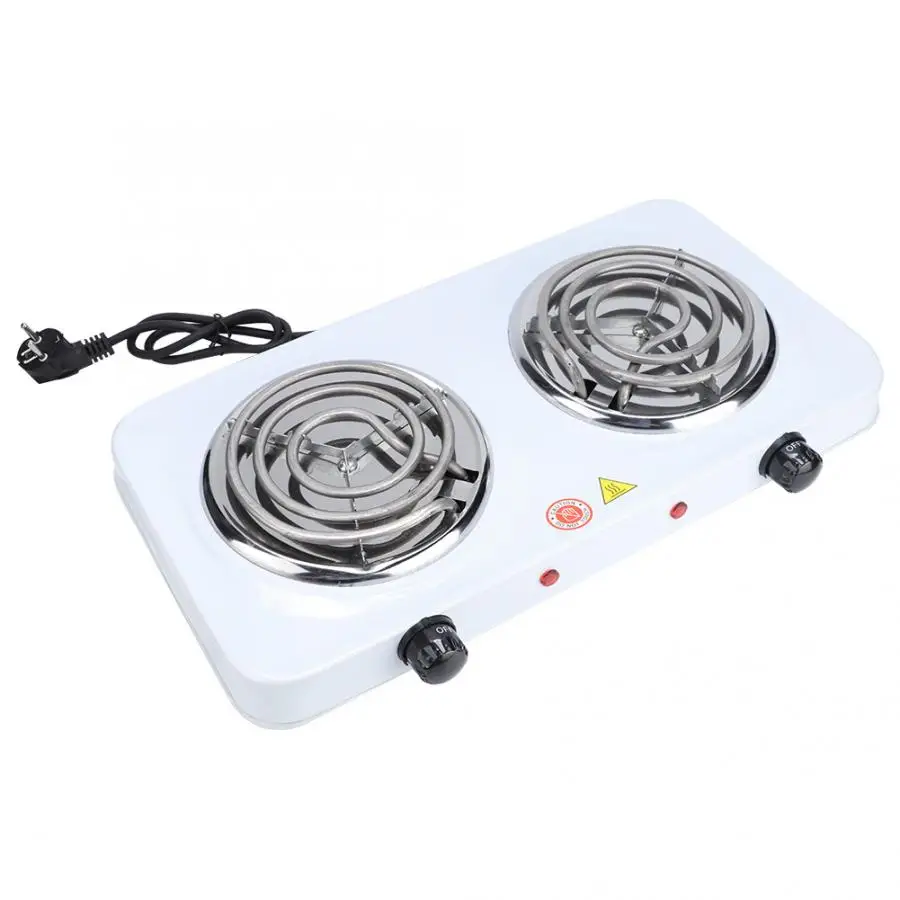 

Food Cooker Electric Double Burners Hot Plate Countertop Buffet Stove Heating Plate Outdoor Stove 220V EU Home Appliances for