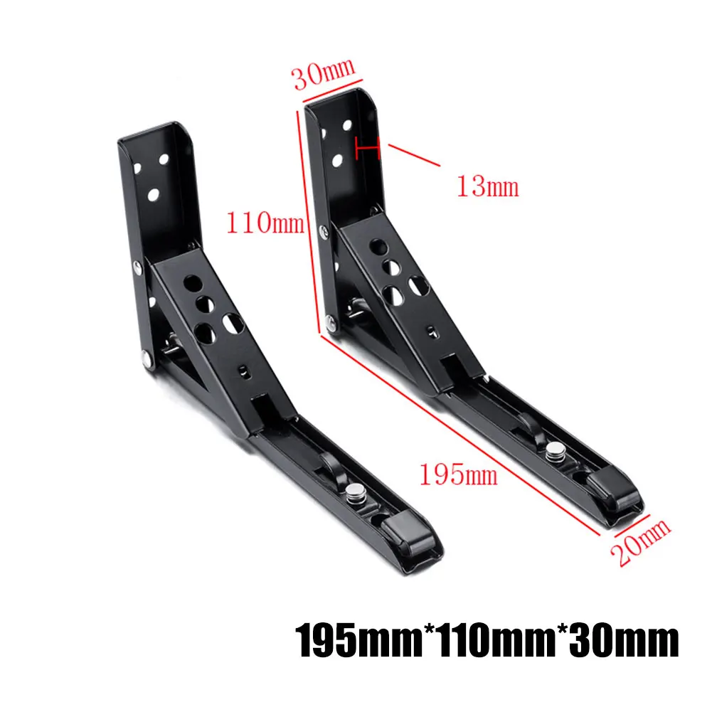 195x110x30mm 1 пара Нержавеющая сталь опора для откидного стола полка скамья Heavy Duty 75 кг нагрузки HVR88 - Цвет: 195x110x30mm