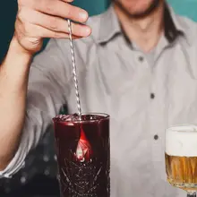 Хит, длинная ручка, для бара, Коктейльная, нержавеющая сталь для ложек, ложка для смешивания, Коктейльная ложка со спиральным узором, продукт