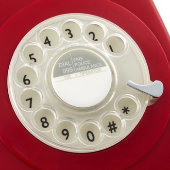 

GPO Retro 746 dial phone with rotating disk red Vintage