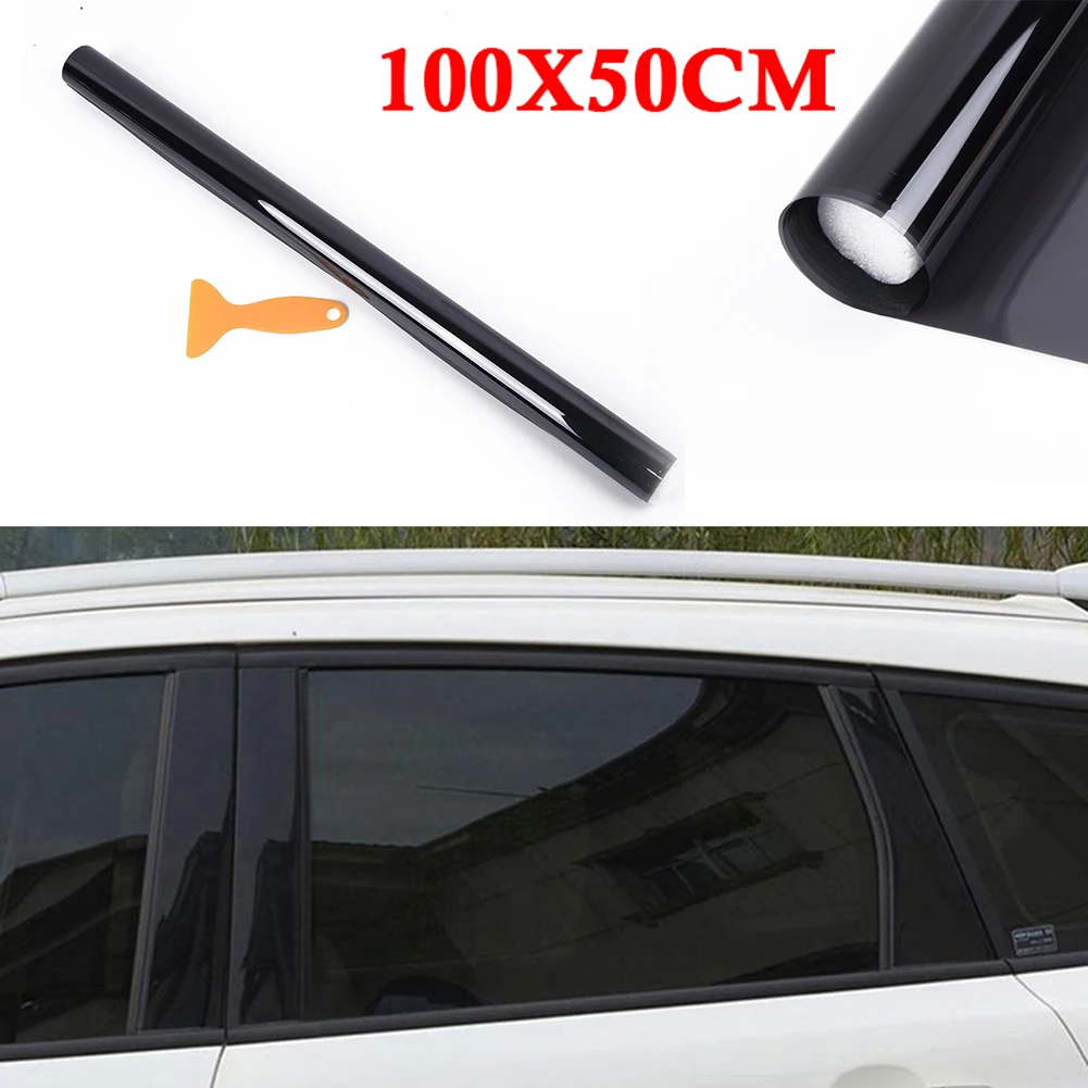 50*100 см Автомобильная домашняя/Офисная стеклянная оконная черная тонированная пленка Солнцезащитная наклейка