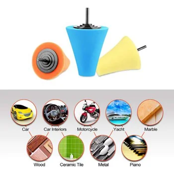 

6mm Buffing Pad Foam Auto Polishing Polish Cone Caring Shaped Polisher Car