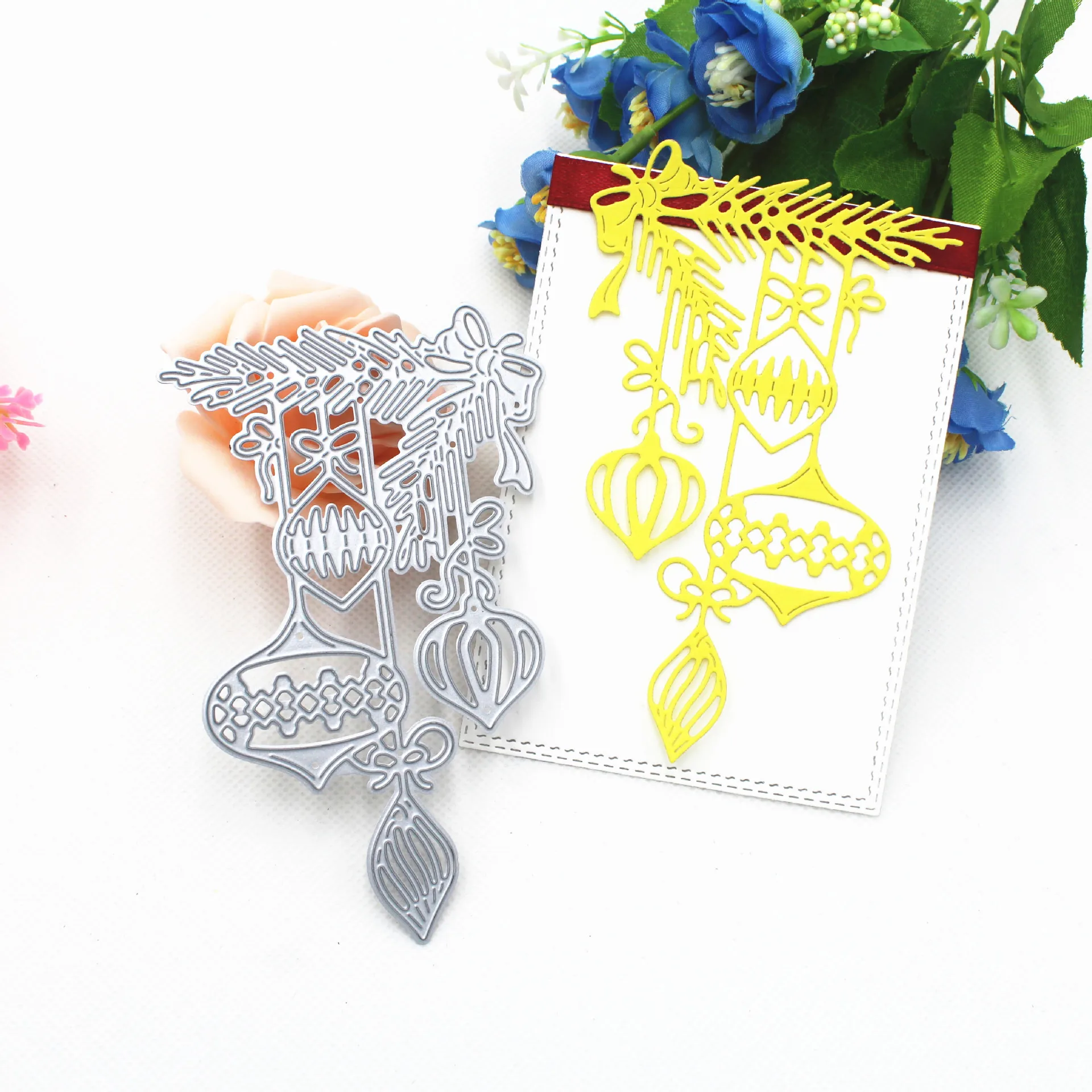 

12.6*7.8cm Flower Metal Cutting Dies Frame Stencils DIY Scrapbooking Embossing Paper Wedding Cards Photo Album Making Craft
