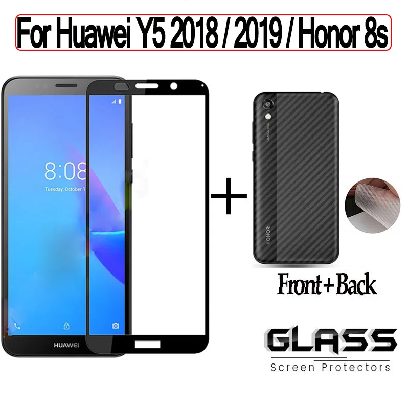360 передняя + заднее закаленное стекло huawei honor 8s защитное y5 2019 2018 y 5 glass Защитное на