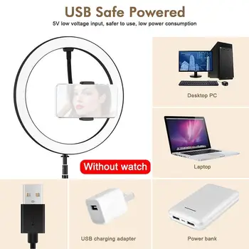 

LED Selfie Ring Light Dimmable LED Ring Lamp Photo Light Studio Light Fill Video ringlight Camera YouTube Live Smartphone P Q6P8
