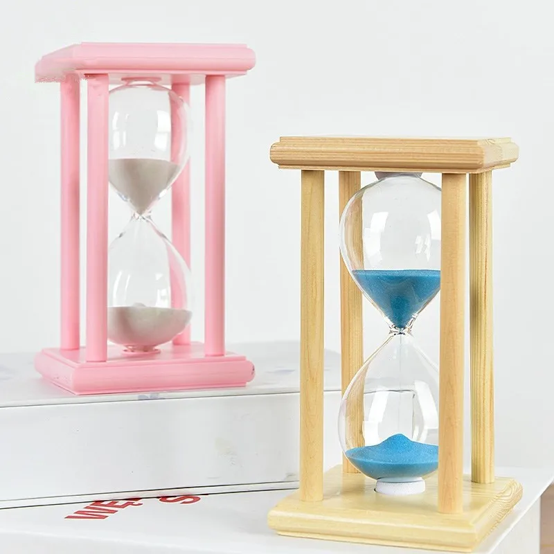 

3/5/15/30 Minutes Luminous Hourglass Sand Clock Timer Kitchen School Wooden Hour Glass Sandglass Tea Timers Home Decor Gift