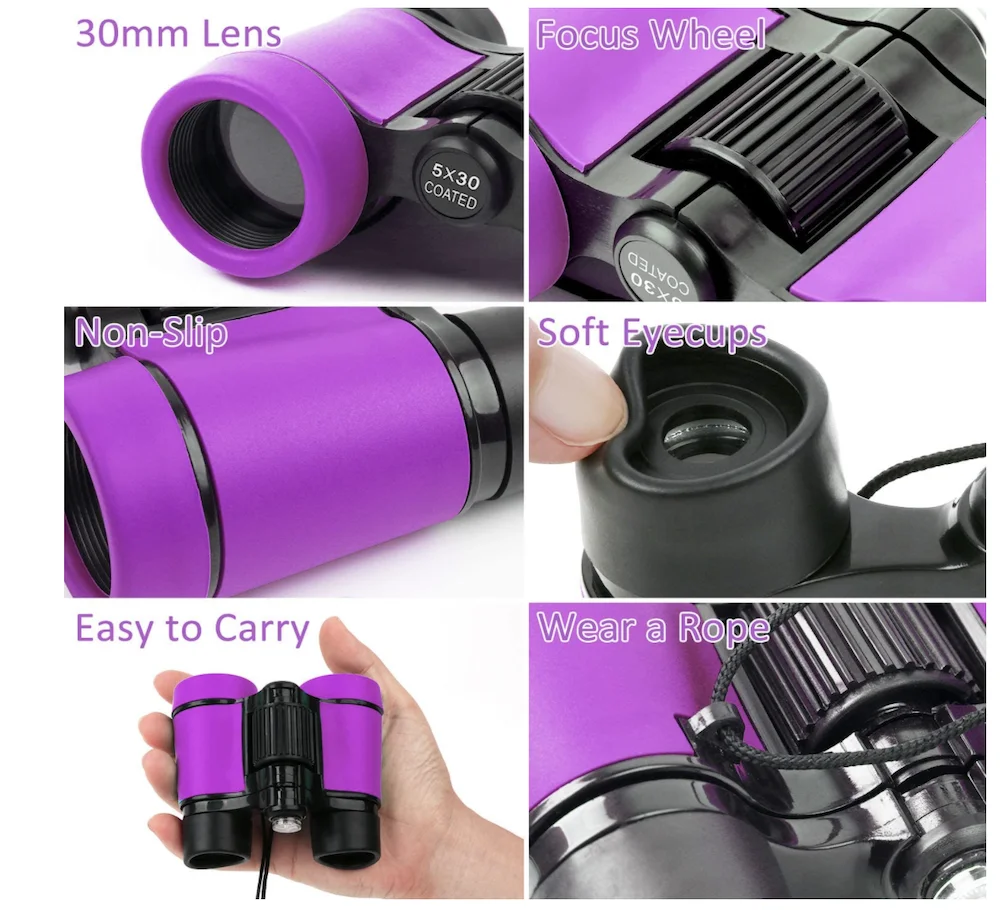 Kids Shock Proof Toy Binoculars Set for Age 3-12 Years Old Boys Girls Bird Watching Educational Learning | Инструменты