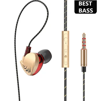 

In-Ear Wired Earphone Headset 3.5mm In-line Best Bass Sound Stereo With Mic Earphones For iPhone xiaomi Phone MP3 MP4 Computer