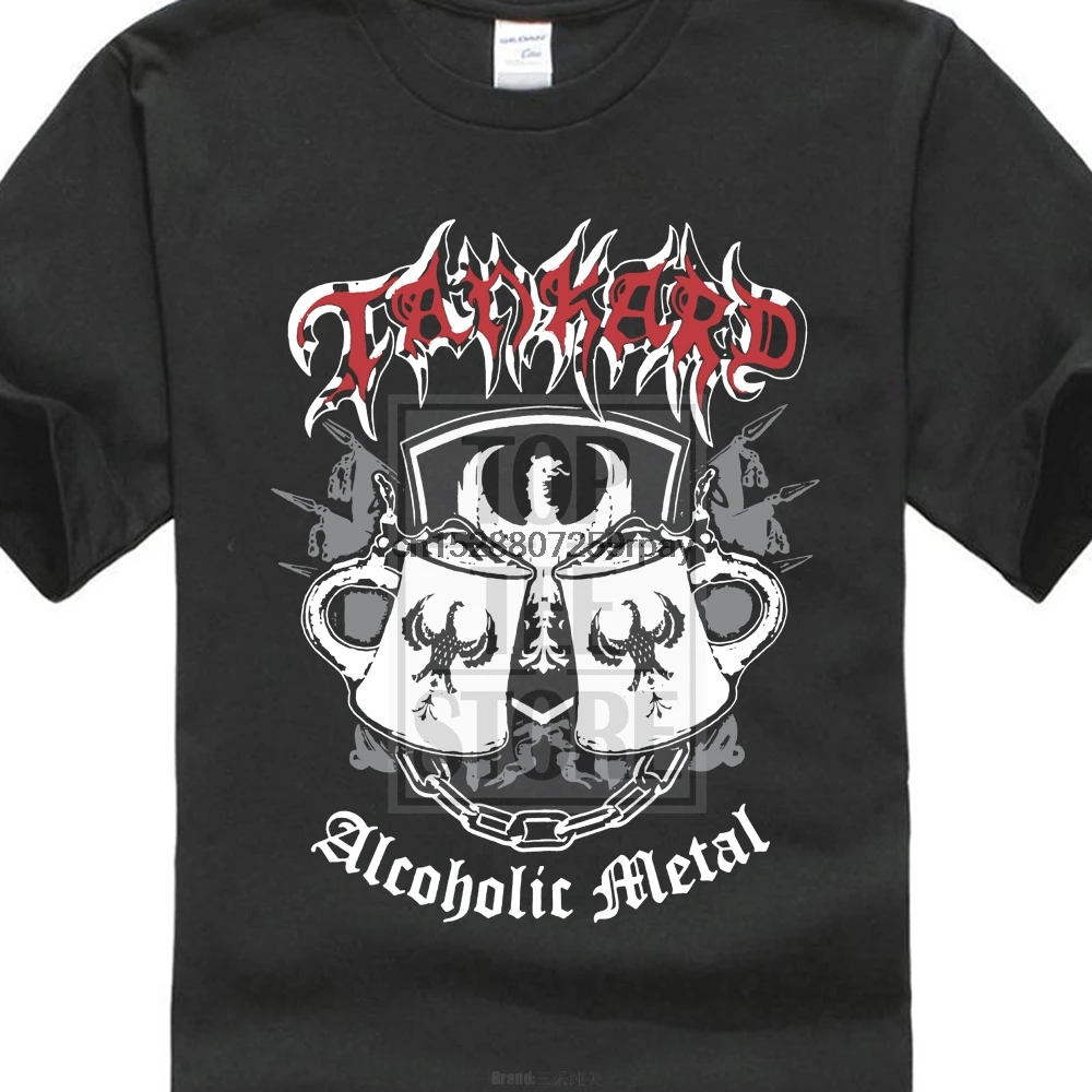 Tankard Алкогольная Металлическая черная футболка Thrash Beer Sodom Destruction Kreator | Мужская