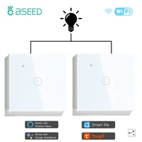 Bseed-interruptor inteligente de parede com wi-fi, 1gang, 1/2/3 way, interruptor touch inteligente, sem fio, alexa, interruptor de casa, 3 posições, 2 pacotes
