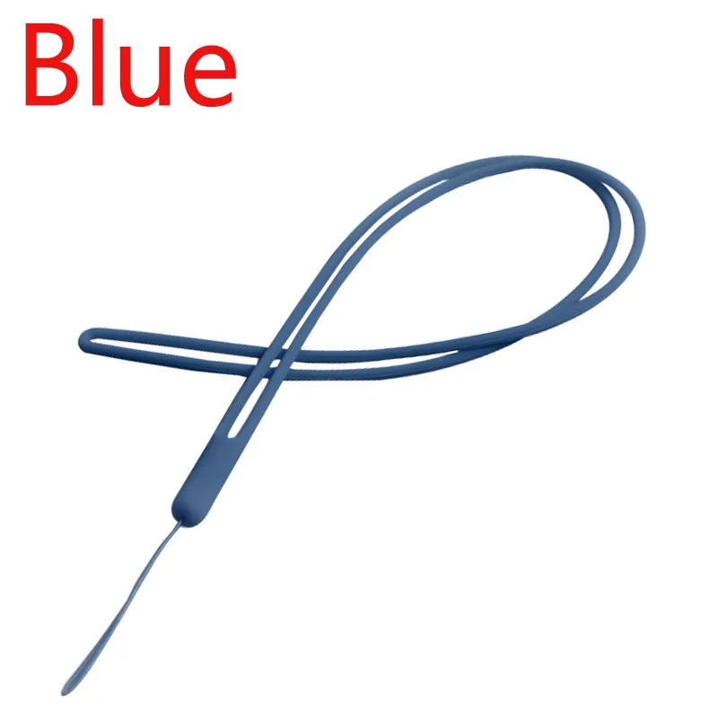 Blue 50 шт длинный силиконовый ремешок-держатель для сотового телефона, ремешок для телефона, ремешок для ключей, ремешок для ID карты, для спортзала, USB шнур для бейджа, веревка для подвешивания - Цвет: Blue