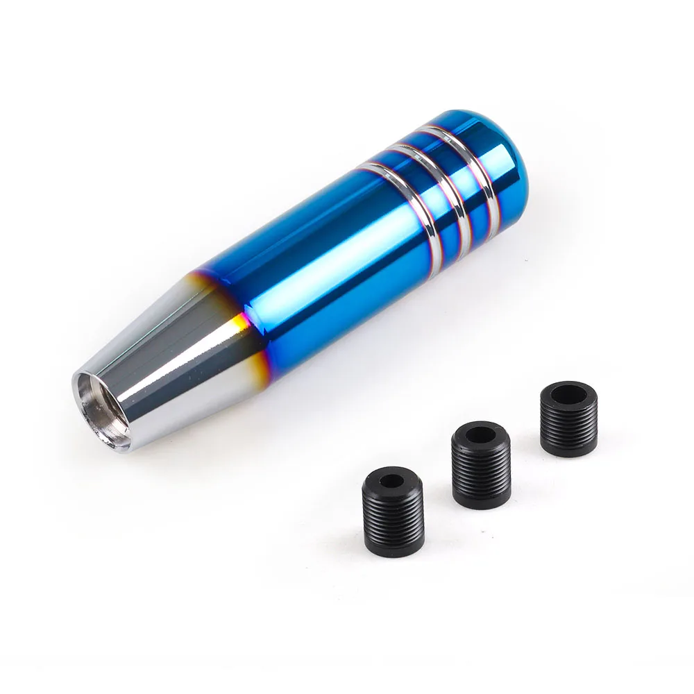 13CM Aluminum Gear Shift Knob Racing Car Universal Manual Transmission Shifter Lever Knob With three adapters gear shift knob
