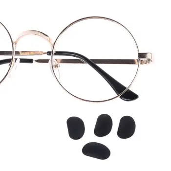 

2 Pairs Sunglasses Nose Pads Black Silicone Airbag Breathable Comfortable Glasses Anti-Slip 2 Styles