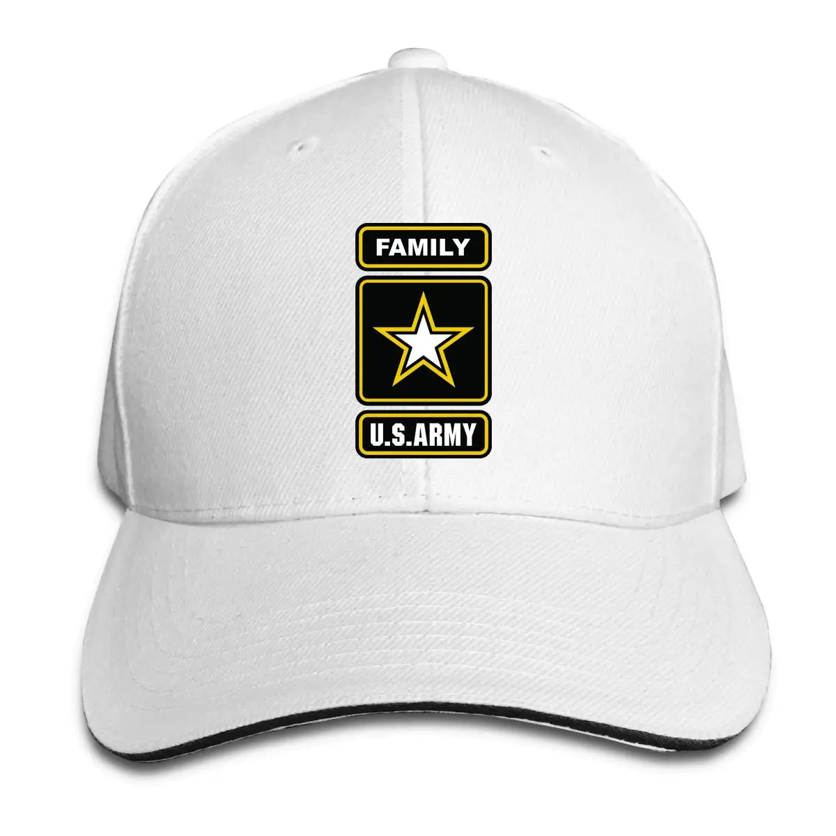 US Army Family Unisex Baseball Cap Structured Classic Velcro Adjustable Peaked Sandwich Trucker Hat