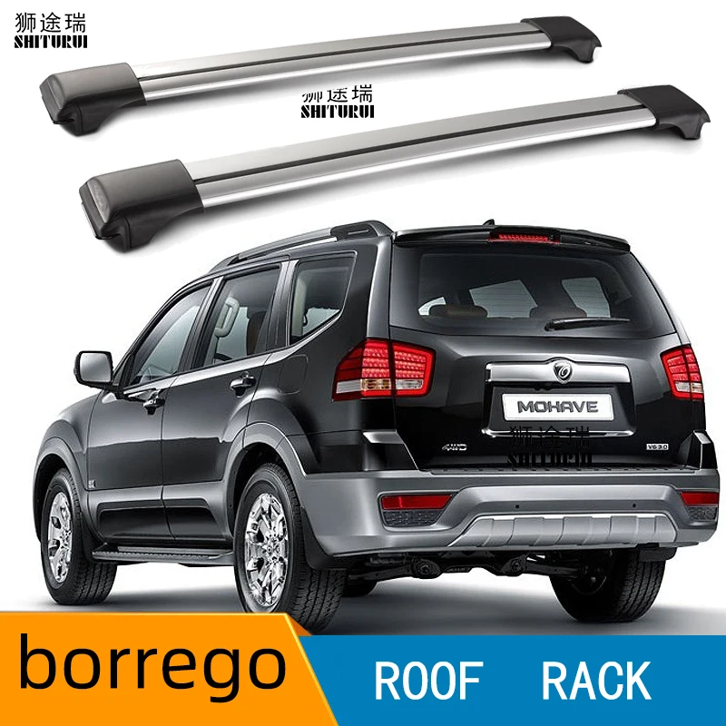 2Pcs Roof Bars for KIA - BORREGO MOHAVE [2007-today] Aluminum Alloy Side Cross Rails Rack Luggage Load 100KG | Автомобили и