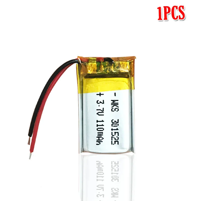 1pcs 3,7 V 110mAh 301525 ithium полимерный аккумулятор для gps psp MP3 MP4 MP5 DVD маленькие игрушки батарея Bluetooth гарнитура литий-ионный аккумулятор - Цвет: 1pcs