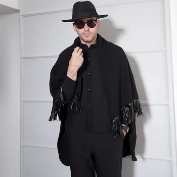 

Europe and the United States high street style thick woolen overalls wild autumn and winter warm casual feet long pants type
