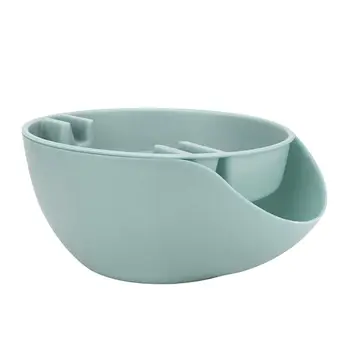 

Double Layer Dry Fruit Seeds Snacks Bowl Peel Storage Box Plate Tray For Phone-Blue