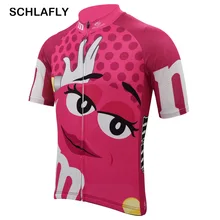 Розовый Забавный Велоспорт Джерси короткий рукав Летняя велосипедная одежда Джерси Спортивная майка велосипедная одежда schlafly