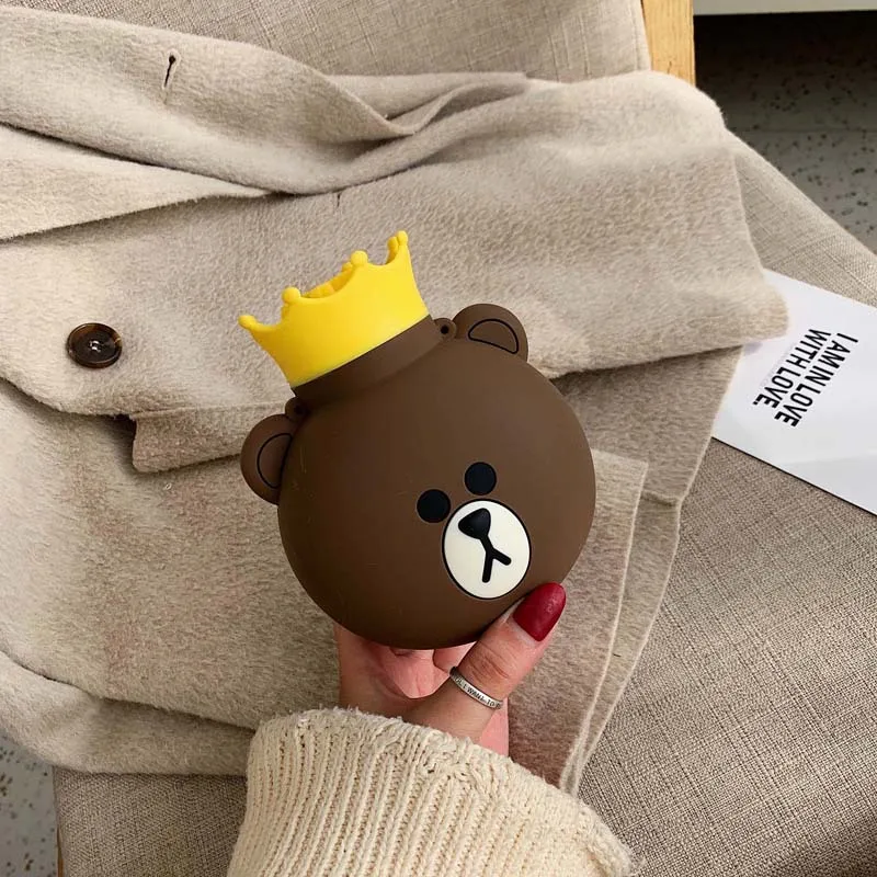 

2019 New Style Silica Gel Cute Crown Bear Pillow Bag Fashion Shoulder WOMEN'S Bag