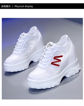 

INS fahison women sneakers high platform women increase lace running shoes summer cool white running shoes for women