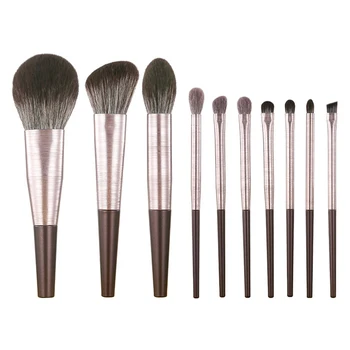 

Aigemei 10PCS Eyeshadow Foundation Makeup Brushes Set Professional with a Bag for Face Cosmetics Eye Makeup Brushes Set High
