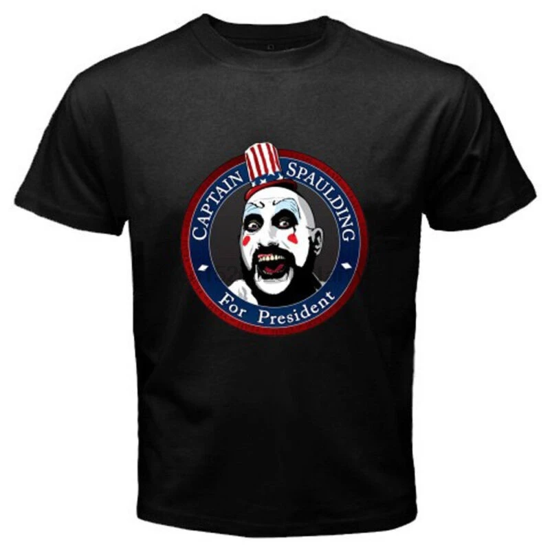 Новинка Captain spaulding for President Мужская Черная Футболка размер S до 3XL |