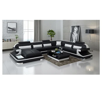 

modern design Top grain Leather Luxury liiving Room furniture sofa set