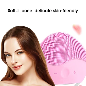 

Face Cleansing Brush Deep Pores Cleansing Skin USB Mini Facial Massager Waterproof Face Cleanser Beauty Machine Silicone Brush#6