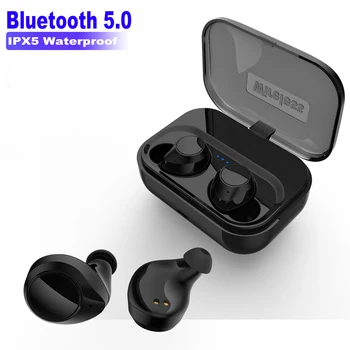 

TWS 5.0 bluetooth earphone mini wireless in-ear Business 3D stereo Earphone IPX5 Waterproof Portable headset Earbuds with Mic