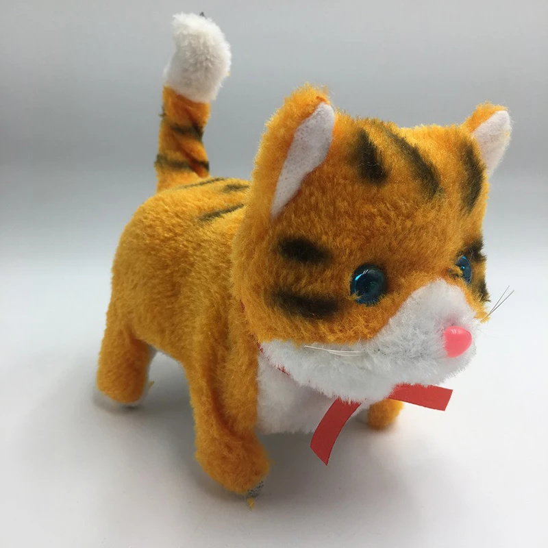 1 шт., Электронные Домашние животные, кошки, куклы, кошка, мяут, детская игрушка, быстрая, батарея, плюшевая, прогулочная, лающая, электронная кошка, игрушки на день рождения