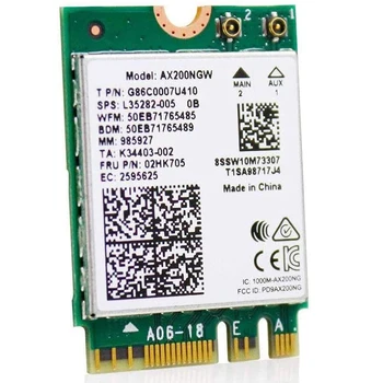 

WiFi6 M.2 Module AX 3000Mbps Network Adapter with Bluetooth 5.1 Wireless Wi-Fi 6 Card 2.4G/5Ghz 802.11Ax MU-MIMO