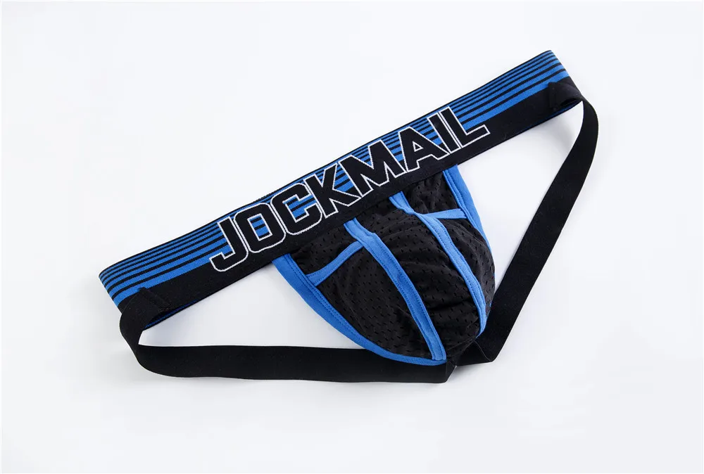 Трусы танга jockmail мужские Брендовое пикантное нижнее белье джоки сетчатые