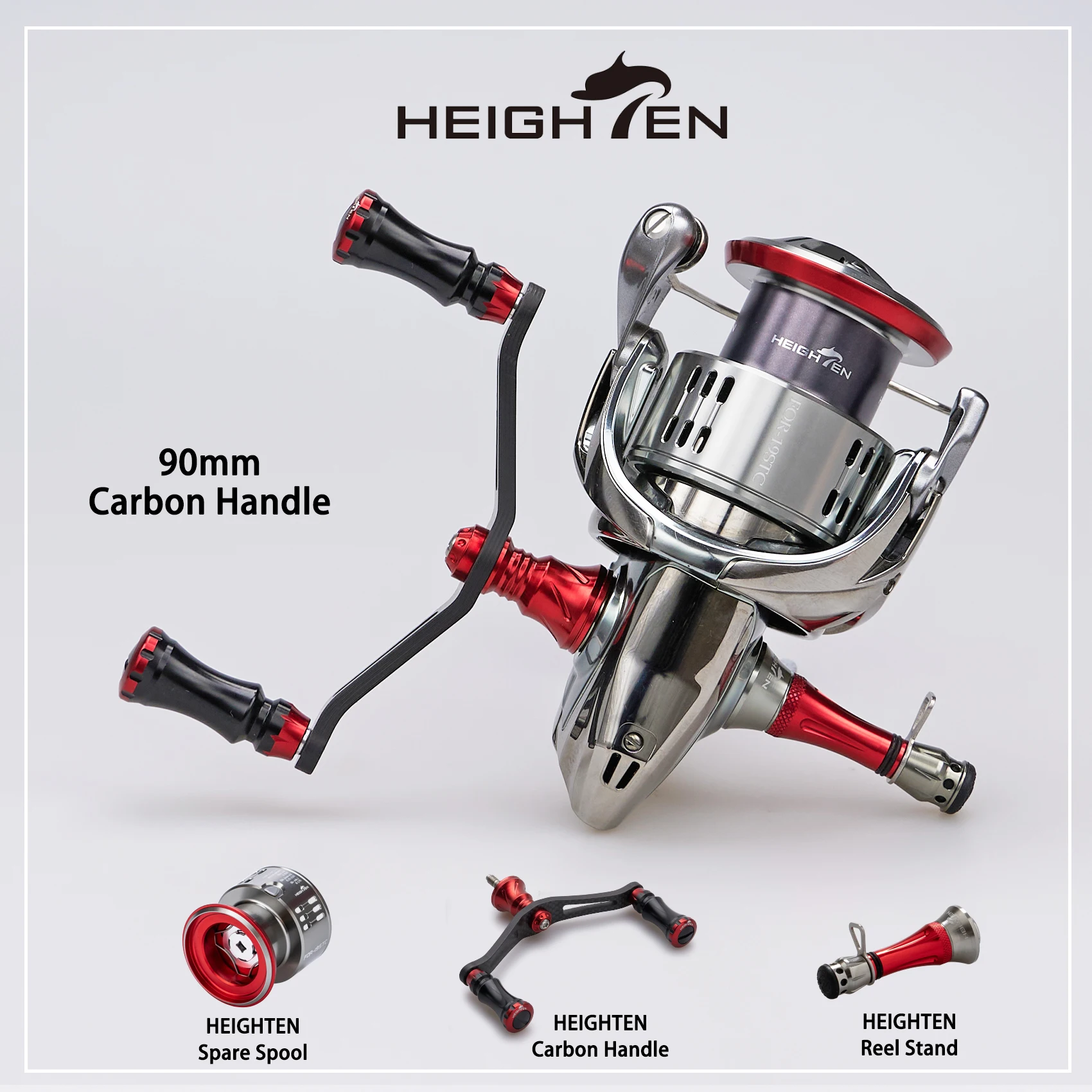 DAIWA - zip ANCHORFIN カーボンハンドル　ケミスタンド　ジャンク Amazon | HEIGHTEN 90mm リール ハンドル(ノブ無し) 1.5K炭素布